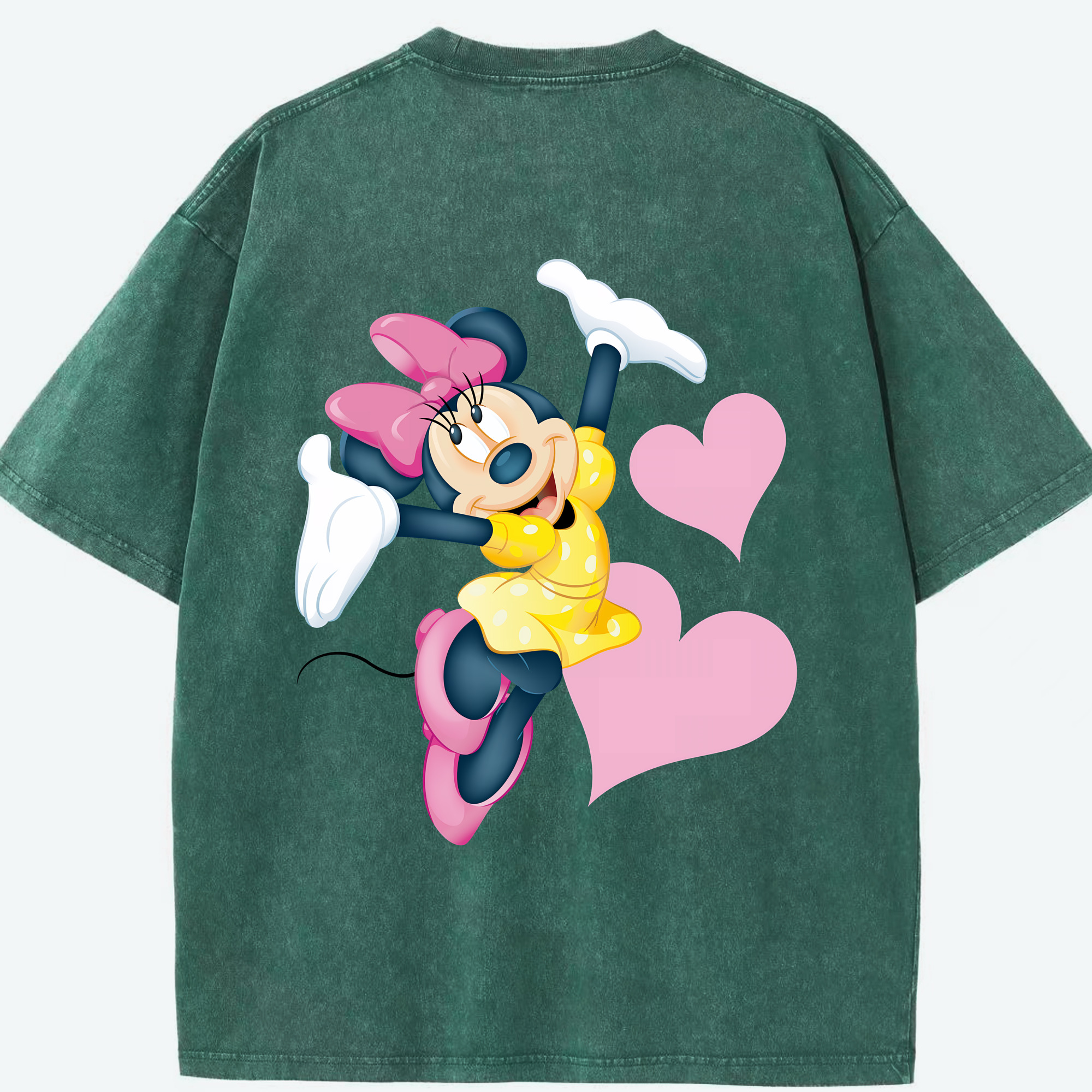 （画像用） ミッキーマウス Mickey Mouse 綿100% ヴィンテージ風 半袖Tシャツ（背面プリント）